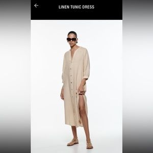 Linen tunic dress from Zara